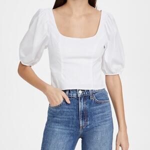 STAUD Papaya Top - White, Size 0
